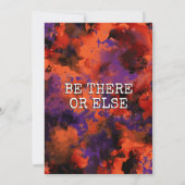 ハロウィーンの衣装パーティー魔女を召喚 招待状 (裏面)