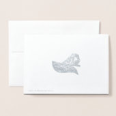 ハロウィーンの衣装パーティー |ウィッチハット 箔カード (裏面封筒付き)