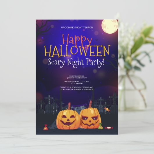 ハロウィーンの衣装パーティー、ハロウィーンの夜の恐怖 招待状 (スタンド正面)