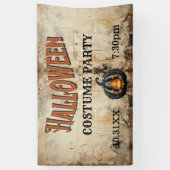 ハロウィーンの衣装パーティー |ヴィンテージハローウィンパーティ 横断幕 (縦)