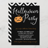 ハロウィーンの衣装パーティー、子供または大人のパーティー 招待状 (正面/裏面)