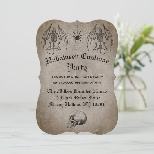 ハロウィーンの衣装パーティー 招待状 (スタンド正面)