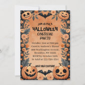 ハロウィーンの衣装パーティー 招待状 (正面)