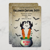 ハロウィーンの衣装パーティー 招待状 (正面/裏面)