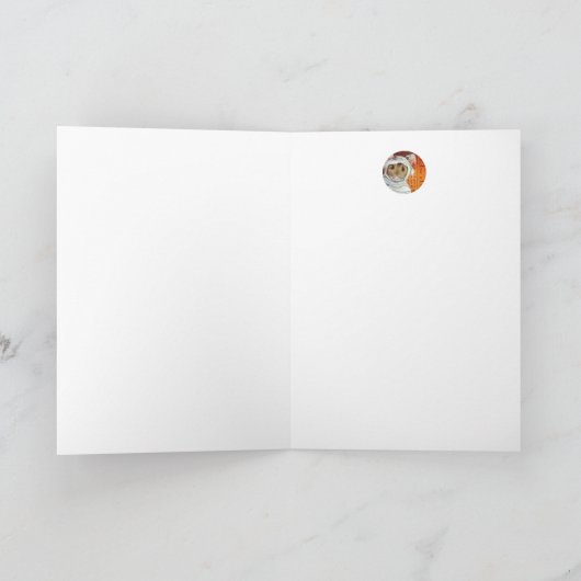 ハロウィーンの衣装ミイラのマウスの水彩画 カード (内部)