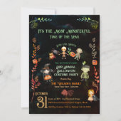 ハロウィーンの衣装モンスターパーティーキッズ 招待状 (正面)