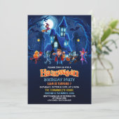 ハロウィーンの衣装子供の誕生日パーティー 招待状 (スタンド正面)