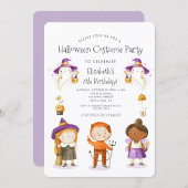 ハロウィーンの衣装子供の誕生日パーティー 招待状