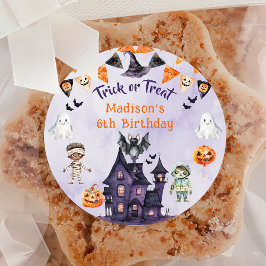 ハロウィーンの衣装誕生日トリックまたはトリートパーティー ラウンドシール