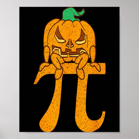 ハロウィーンの衣装 カボチャ 数学好き ジャック・オ・ランタン ポスター (正面)