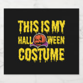 ハロウィーンの衣装 スパークリングワインラベル (シングルラベル)