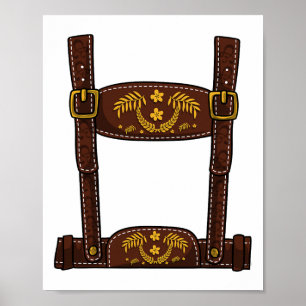 ハロウィーンの衣装 – Mens Lederhosen ポスター