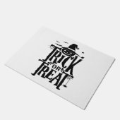 ハロウィーンの衣装Tシャツの女男性へ性 ドアマット (アングル)