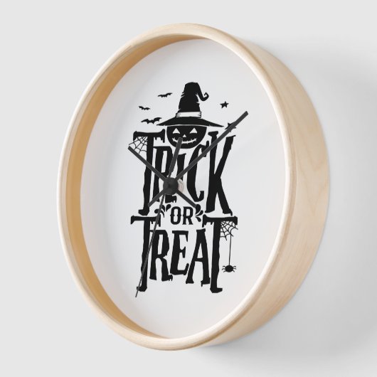 ハロウィーンの衣装Tシャツの女男性へ性 壁時計 (傾斜)