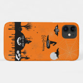 ハロウィーンの装飾トリートまたはトリックモンスター Case-Mate iPhoneケース (裏面(横))