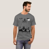 ハロウィーンの装飾トリートまたはトリックモンスター Tシャツ (正面フル)