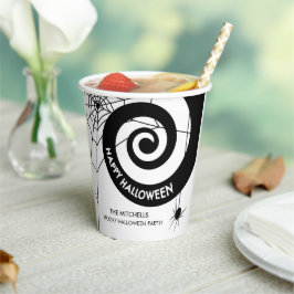 ハロウィーンの装飾  |ブラック&ホワイトペーパーカップPap 紙コップ