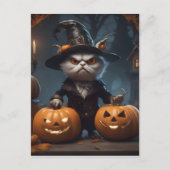 ハロウィーンの装飾 ポストカード (正面)