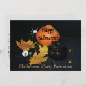 ハロウィーンの装飾 招待状 (正面/裏面)