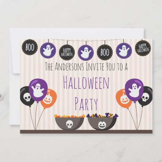 ハロウィーンの装飾 招待状 (正面)