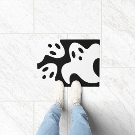 ハロウィーンの装飾（白黒） ドアマット