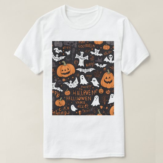 ハロウィーンの装飾 Tシャツ (デザイン正面)