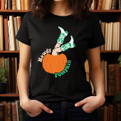 ハロウィーンの西カウボーイはハウディなカボチャをブーツ Tシャツ