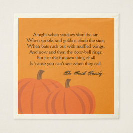 ハロウィーンの詩 スタンダードランチョンナプキン