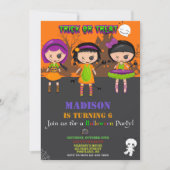 ハロウィーンの誕生日の招待ブードゥー人形招待状 招待状 (正面)