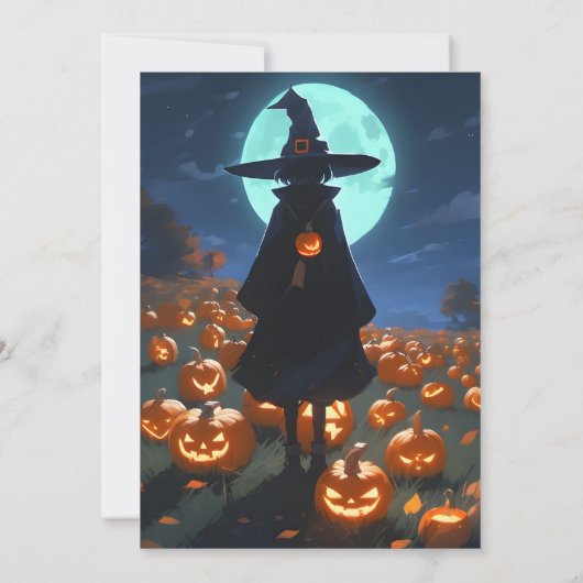 ハロウィーンの誕生日の招待状 招待状 (裏面)