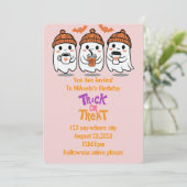 ハロウィーンの誕生日の招待状 招待状 (スタンド正面)
