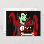 ハロウィーンの誕生日の挨拶 ポストカード (正面/裏面)