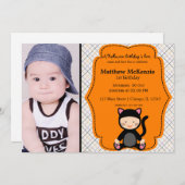 ハロウィーンの誕生日の衣装 招待状 (正面/裏面)