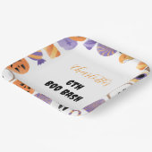 ハロウィーンの誕生日パーティーの招待状 ペーパープレート (傾斜あり)