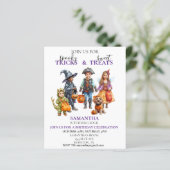 ハロウィーンの誕生日パーティーキッズのトリックトリートコスチューム (スタンド正面)