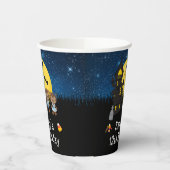 ハロウィーンの誕生日パーティーワーウルフブルー 紙コップ (左)