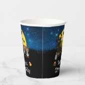 ハロウィーンの誕生日パーティーワーウルフブルー 紙コップ (右)