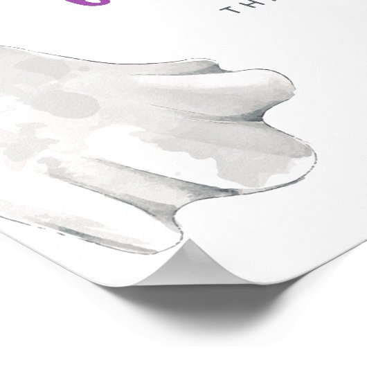 ハロウィーンの誕生日不気味ウェルカムサインを取得しよう ポスター (角)