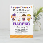 ハロウィーンの誕生日招待状、衣装パーティー 招待状 (スタンド正面)
