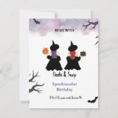 ハロウィーンの誕生日 招待状 (正面)