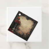 ハロウィーンの赤いバラにロウソク フェイバータグ (インサイチュ)