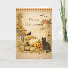 ハロウィーンの赤い納屋 カード
