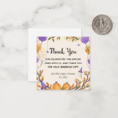 ハロウィーンの赤ちゃんシャワーとパープル感謝していパープルユー ノートカード (正面/裏面インサイチュ)