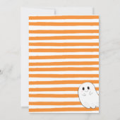 ハロウィーンの赤ちゃんシャワーに少しブー 招待状 (裏面)