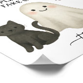 ハロウィーンの赤ちゃんシャワーの好意サイン ポスター (角)