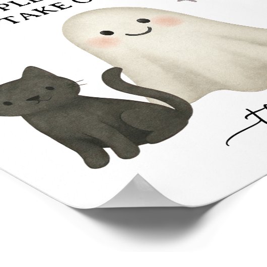 ハロウィーンの赤ちゃんシャワーの好意サイン ポスター (角)