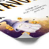 ハロウィーンの赤ちゃんシャワーの好意サイン ポスター (角)