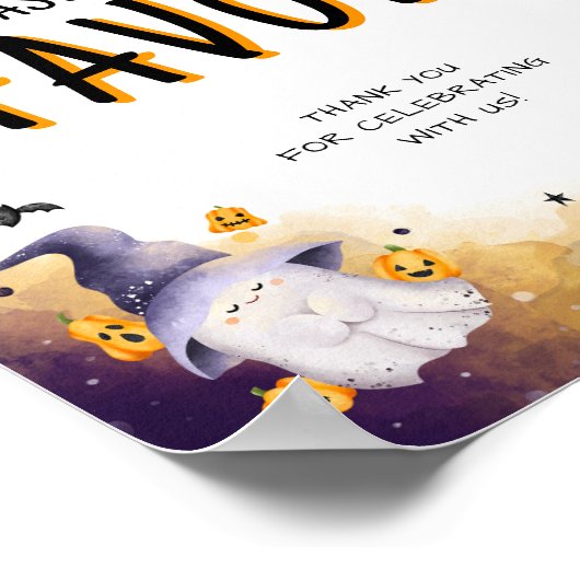 ハロウィーンの赤ちゃんシャワーの好意サイン ポスター (角)