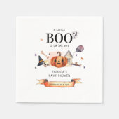 ハロウィーンの赤ちゃんシャワーの途中の小さなブー スタンダードカクテルナプキン (正面)