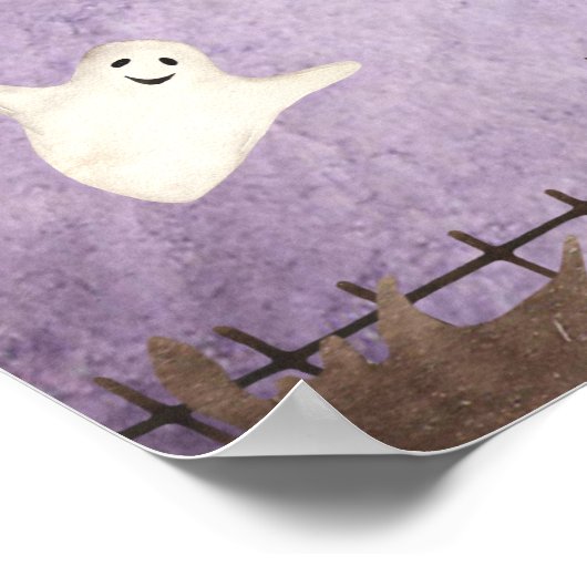 ハロウィーンの赤ちゃんシャワーをスプックするには可愛すぎる ポスター (角)